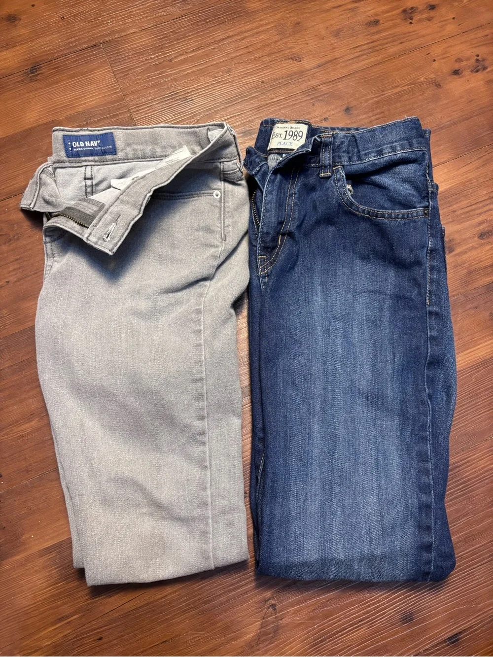 Lot of 2 Girls Kids Size 14 Adjustable Waist Jeans Old Navy Childrens Place